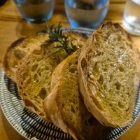 Delish garlic bread at La Scarpetta Trattoria in Margaret River