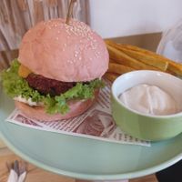 my Burger at IVEGAN SUPERSHOP BEN THANH - Healthy Plant Based Cafe in Ho Chi Minh City