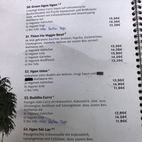 Speisekarte vietnamesische Spezialitäten (Hauptgerichte) / menu Vietnamese specials (main dishes)  at Ngon Veggie in Cologne