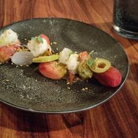 (not) Gilda de tomates - one tapas unit at La Huerta Funky Castizo in Madrid