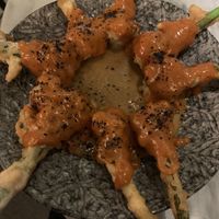 Broccoli with sauce  at La Huerta Funky Castizo in Madrid