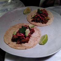 Mushroom tacos at La Huerta Funky Castizo in Madrid