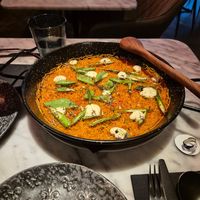 Too spicy and wish it had a main protein source at La Huerta Funky Castizo in Madrid