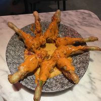 Bimi empanado a la brava  at La Huerta Funky Castizo in Madrid