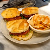 Setas ostra y chips de boniato at La Huerta Funky Castizo in Madrid