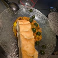 Caponata with focaccia at La Huerta Funky Castizo in Madrid