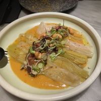 Leeks   at La Huerta Funky Castizo in Madrid