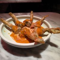 Bimi with sauce (not very spicy) at La Huerta Funky Castizo in Madrid