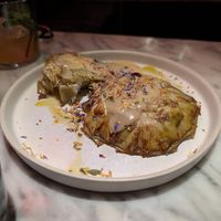 Amazing artichokes. Don't miss these! at La Huerta Funky Castizo in Madrid