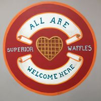 Wall art at Superior Waffles in Superior