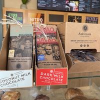 two vegan chocolates!   at Bird Rock in San Diego