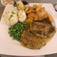 Zucchini Möhren Puffer  at Restaurant Seeterrasse in Flechtingen