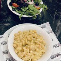 Mac and cheese and salad   at Pizza Punks in Liverpool
