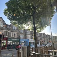 Shot out for the window towards the beautiful North Street  at Yafo in Bristol