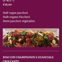 Menu listing at Incontro di Vino di Carpe Diem in Arbatax