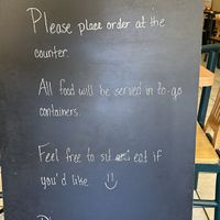 Note take-out packaging even for dine-in orders 😔  at Tuanjai Thai Noodle in Aztec