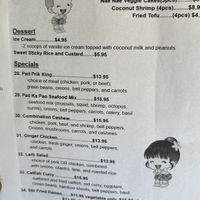 New items menu  at Tuanjai Thai Noodle in Aztec