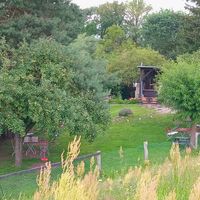 Vom Elbdamm aus at Gartenlokal Elbeglück in Lenzerwische