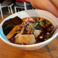 Ramen with  mushroom at Yatta Vegan in Warsaw