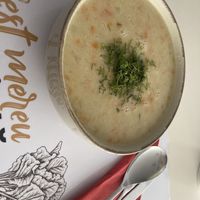 The soup of the day zucchini   at Vegasmo in Brasov