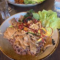 Bun Tron w/vegan beef & Bun Bao Burger  at Bếp Ngoại in Cologne