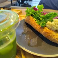 Vegesand + oat milk matcha at Saturdays NYC in Osaka