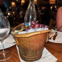 Complimentary still or sparkling water with grapes  at Taboo in Cancun