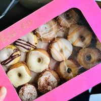 Assorted 12-pack mini donuts 🍩😋  #Veganuary at Monster Baby Donuts - Pop up in Columbus