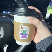 Caramel coffee with cinnamon cold foam  at Monster Baby Donuts - Pop up in Columbus