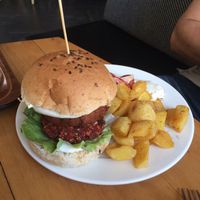 vegan burger  at Vega in Wroclaw