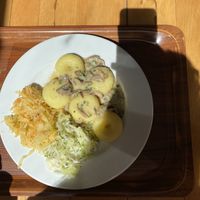 Kluski śląskie z sosem grzybowym  at Vega in Wroclaw