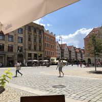 Widok z restauracji - view from outdoor seating at Vega in Wroclaw