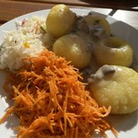Kluski mit Pilzsauce,  at Vega in Wroclaw