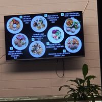 Menu screen at Vega in Wroclaw