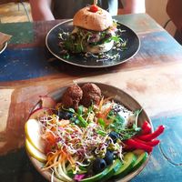 Vega bowl and beyond burger at Vega in Wroclaw