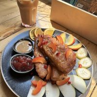 Vegan French toast  at Vega in Wroclaw