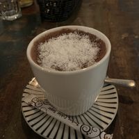 Hot chocolate with coconut  at Vega in Wroclaw