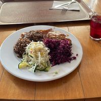 Pieczeń z seitana z kaszą gryczaną i surówkami   at Vega in Wroclaw