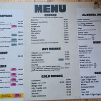 Eng menu at Vega in Wroclaw