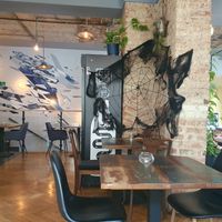 Interior with Halloween decoration at Vega in Wroclaw