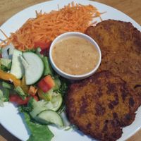 Zucchini placki at Vega in Wroclaw