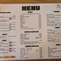 Upstairs sit down restaurant menu as of July 29th, 2025 at Vega in Wroclaw