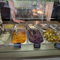 The salad options change from day to day at Vega in Wroclaw