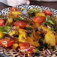 Potato dumplings at Vega in Wroclaw