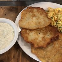 Polish potato pancakes at Vega in Wroclaw