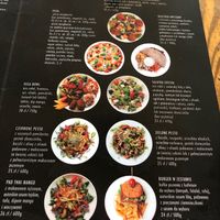Menu  at Vega in Wroclaw