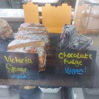Vegan cake options at Café Papillon in Oxted