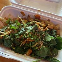 Today’s special- egg roll in a bowl. With tofu and no egg. Yummy!!!!  at Country Squire Kitchen in Tillamook