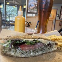 Shakti Dilly Kraut Sandwich on a raw seeded “bread”   at European Street in Jacksonville