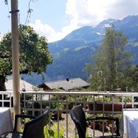 Outdoor seating at Judy's in Wengen